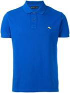 Etro Logo Embroidery Polo Shirt, Men's, Size: Medium, Blue, Cotton