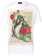 Dsquared2 Book Page Printed T-shirt - White