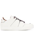 Ermenegildo Zegna Couture Scallop Detailed Sneakers - White