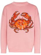 Casablanca Intarsia Knit Crab Jumper - Pink