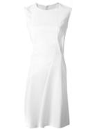 Mm6 Maison Margiela Sleeveless Darted Dress, Women's, Size: 40, White, Polyester/polyurethane/viscose