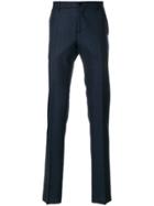 Etro Checked Tailored Trousers - Blue