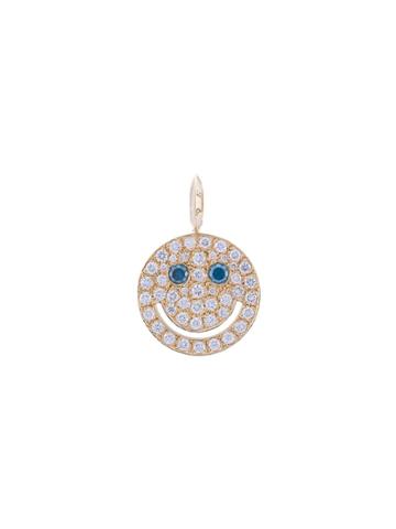 Eyefunny Diamond Smiley Pendant - Yellow & Orange
