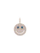 Eyefunny Diamond Smiley Pendant - Yellow & Orange