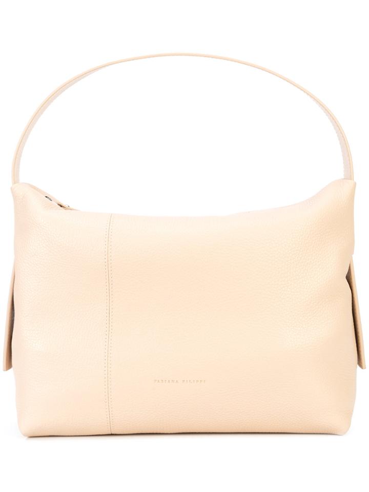 Fabiana Filippi Bead-trimmed Hobo Tote - Nude & Neutrals