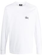 Stussy Rear Logo Long Sleeved Sweater - White