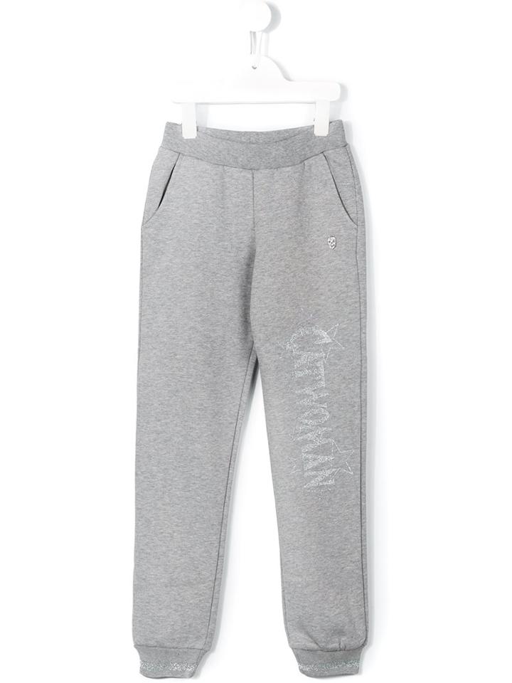 Philipp Plein Kids 'bubbly' Track Pants, Girl's, Size: 10 Yrs, Grey