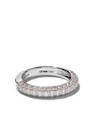 De Beers 18kt White Gold Db Darling Half Pavé 3.5mm Diamond Eternity