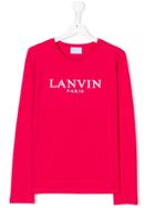 Lanvin Enfant Teen Logo T-shirt - Pink & Purple