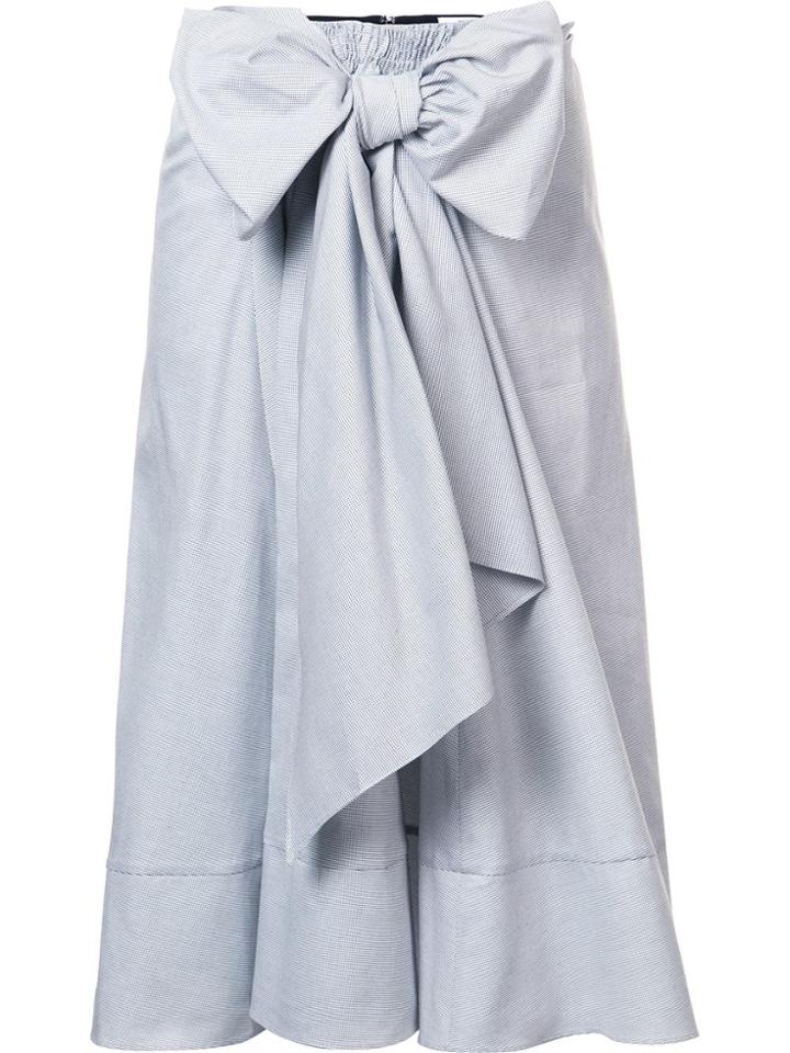 Tome 'dot Pique Bow Front' Skirt - Red