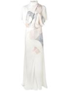 Nina Ricci Printed High Neck Maxi Dress - Multicolour