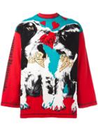 Kansai Yamamoto Vintage Dog Print Sweatshirt, Men's, Size: Large