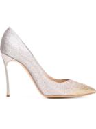Casadei Blade Pumps, Women's, Size: 38, Grey, Leather/polyamide