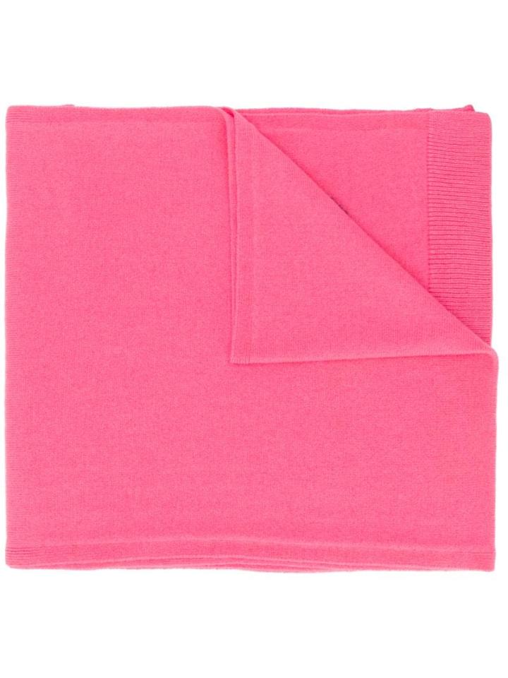 Iceberg Knit Logo Print Scarf - Pink