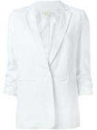Michael Michael Kors Cropped Sleeves Blazer - White