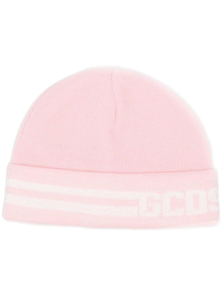 Gcds Logo Beanie Hat - Pink & Purple