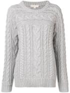 Michael Michael Kors Cable Knitted Sweater - Grey