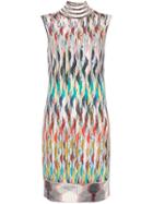 Missoni Striped Knitted Turtleneck Dress - Nude & Neutrals
