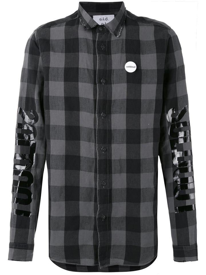 Sold Out Frvr - Sid Checked Shirt - Men - Cotton/linen/flax - M, Grey, Cotton/linen/flax