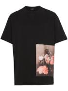 Raf Simons Floral Print T Shirt - Black