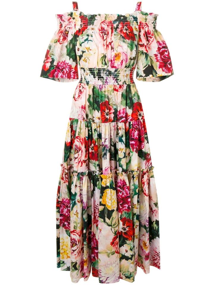 Dolce & Gabbana Floral Print Maxi Dress - Green