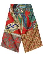 Etro Padded Printed Scarf - Red
