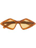Gucci Eyewear Diamond-frame Sunglasses - Brown