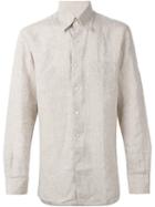 Canali Classic Shirt, Men's, Size: Xxl, Nude/neutrals, Linen/flax