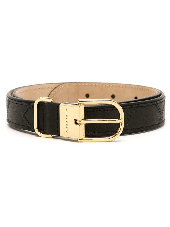 Burberry Classic Belt, Women's, Size: 90, Black, Calf Leather/metal