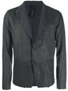 Transit Panelled Leather Jacket - Grey