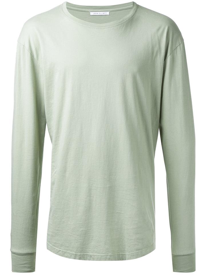John Elliott Long Sleeved Top, Men's, Size: Xl, Green, Cotton