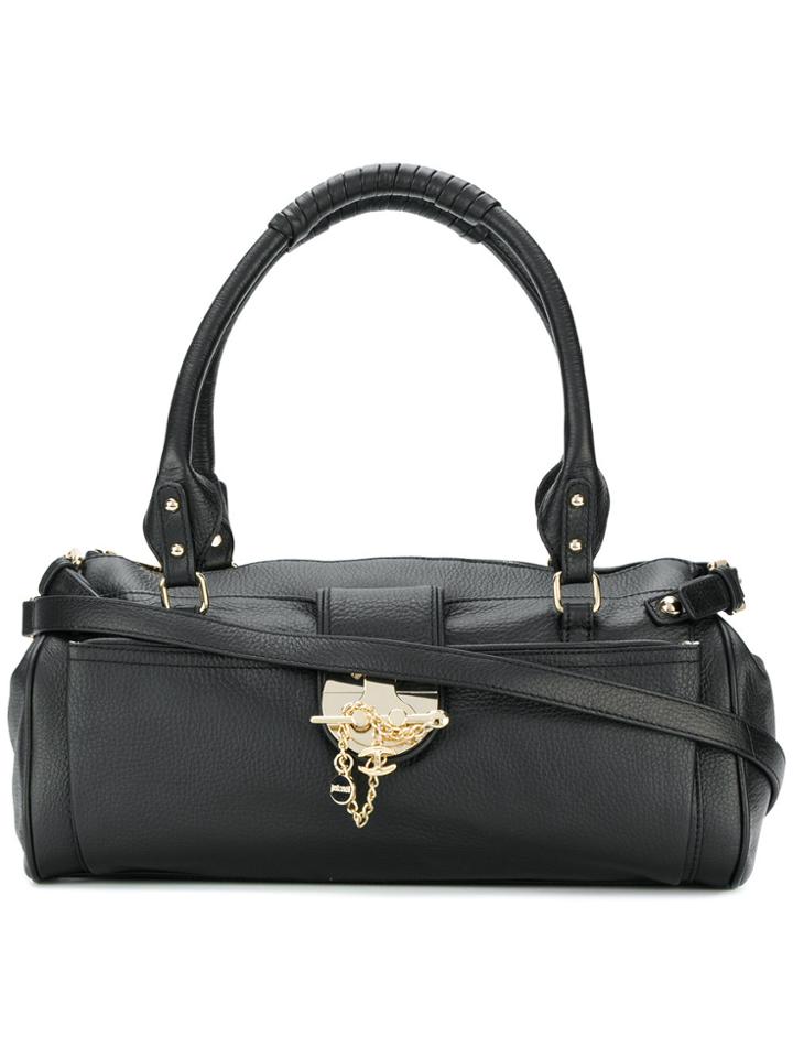 Just Cavalli Chain Clasp Tote - Black
