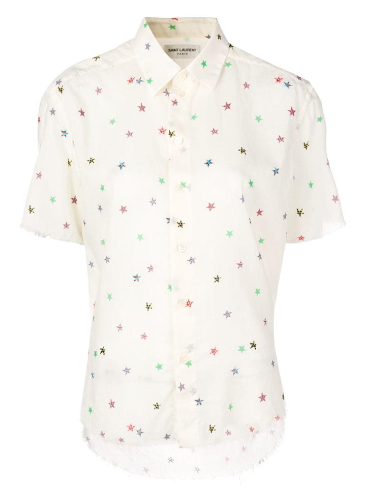 Saint Laurent Star Print Shirt - Neutrals