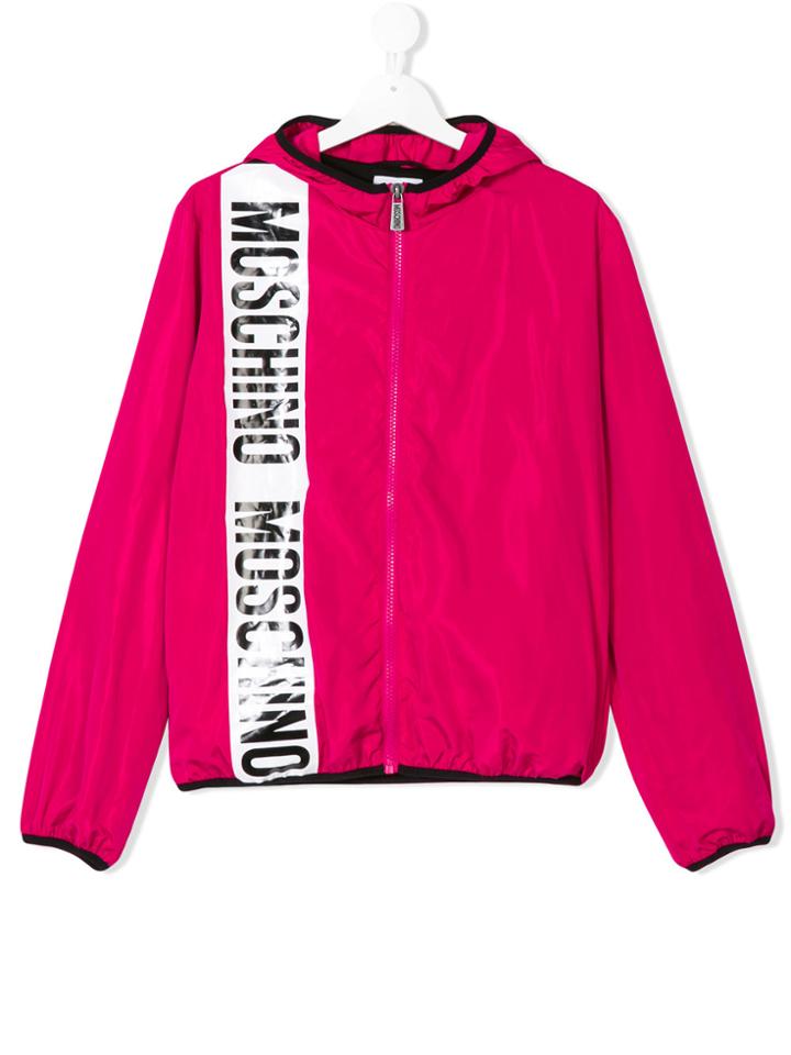 Moschino Kids Teen Branded Windbreaker - Pink & Purple