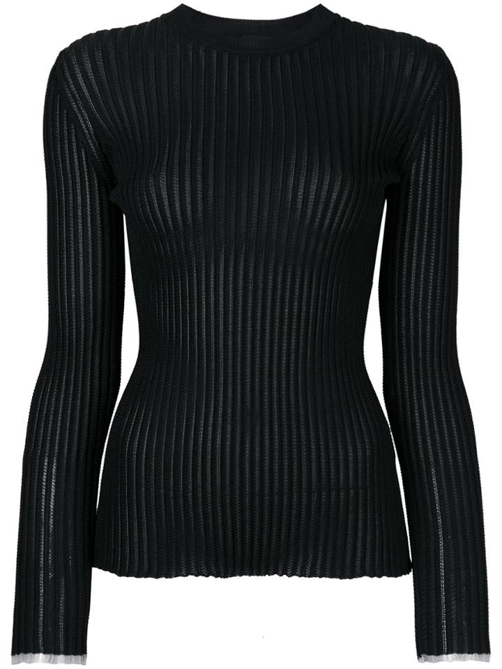 Proenza Schouler Round Neck Ribbed Jumper - Black