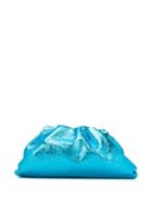Bottega Veneta Metallic The Pouch Clutch - Blue