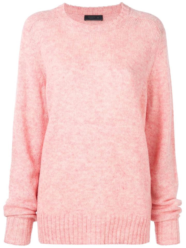 Prada Crew Neck Knitted Jumper - Pink