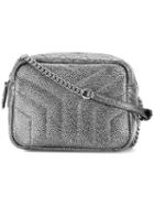 Saint Laurent Classic Toy Monogram Bowling Bag, Women's, Grey, Calf Leather