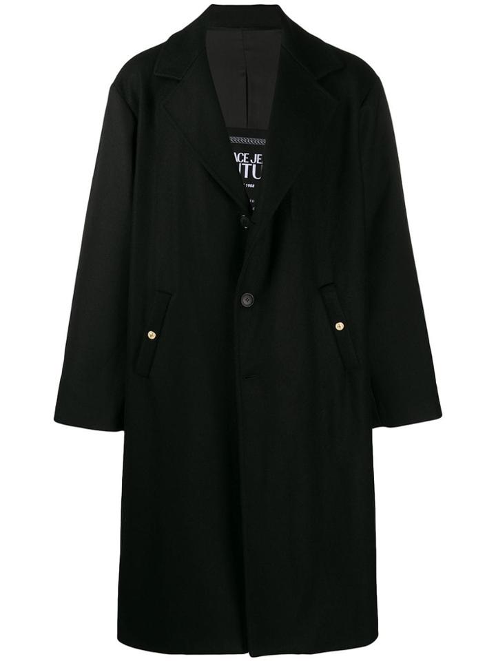 Versace Jeans Couture Single-breasted Trench Coat - Black