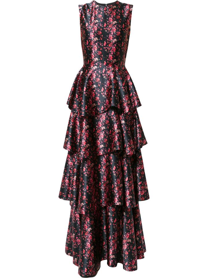 Huishan Zhang Lace Panel Shirt Dress - Black