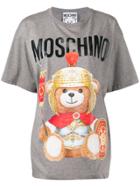 Moschino Teddy Bear Logo Print T-shirt - Grey