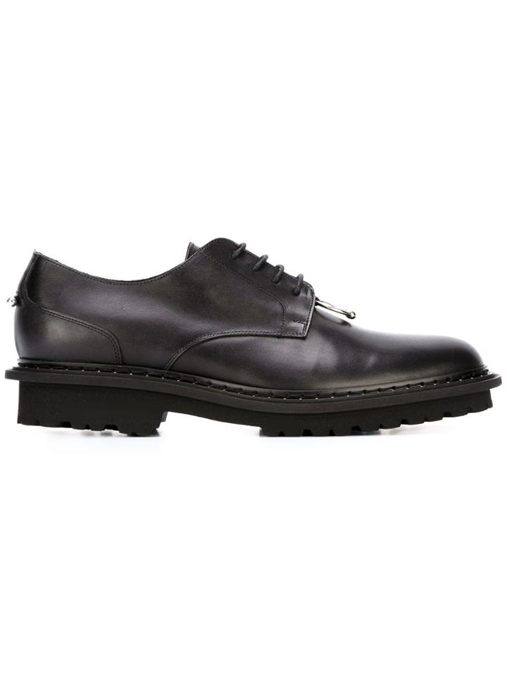 Neil Barrett Piercing Detail Derby Shoes - Black