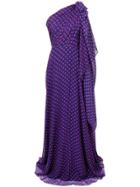 Delpozo One-shoulder Evening Dress - Blue