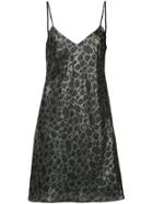 Adaptation Metallic Bias Slip Dress - Black