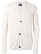 Laneus - V-neck Cardigan - Men - Cotton - 48, Nude/neutrals, Cotton