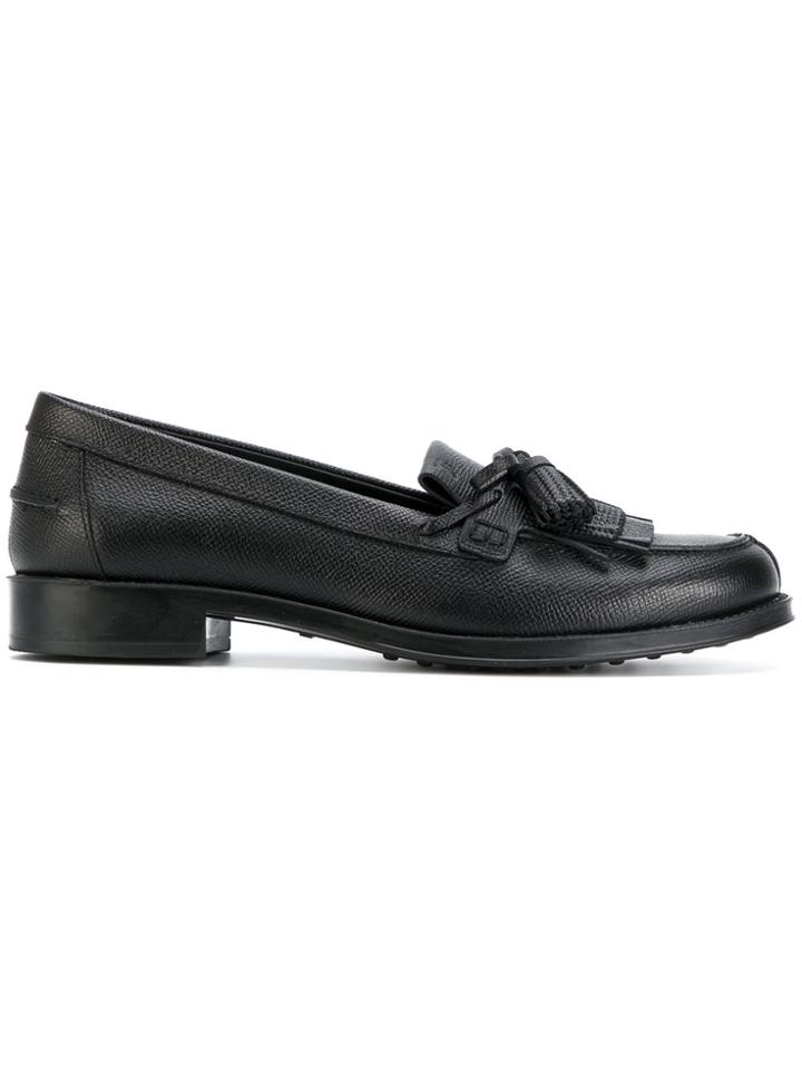 Tod's Fringed Tassel Loafers - Black