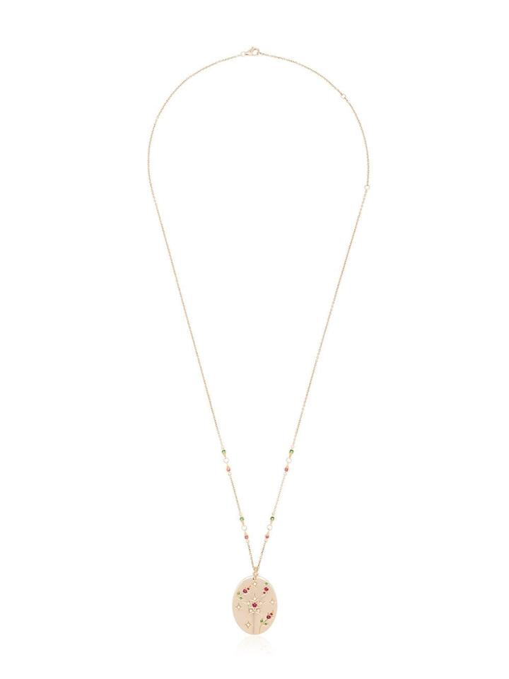Yvonne Léon Collier Medaillon Ro 18kt Yellow Gold Necklace