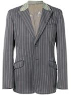 Dolce & Gabbana Pre-owned 2000's Denim Pinstripe Blazer - Grey