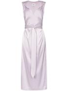 Nanushka Shanti Sleeveless Knotted Strap Dress - Purple