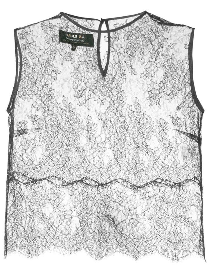 Paule Ka Lace Structured Over-top - Black